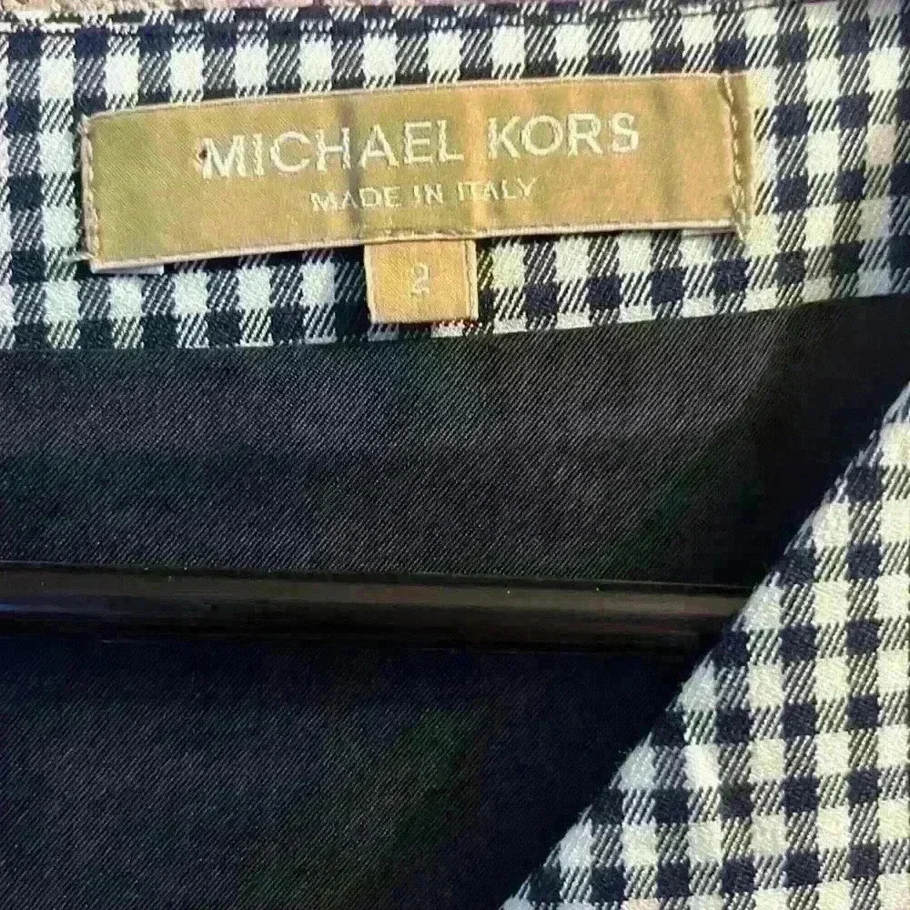 Micheal Kors Blue/White Gingham Dress